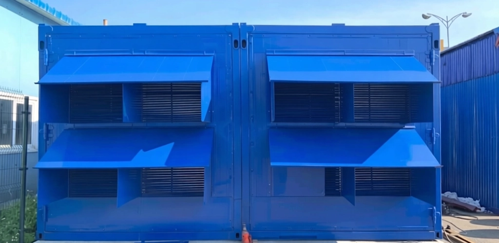 Модульная конструкция для размещения двух ДГУ 450 кВт двигатель Yuchai